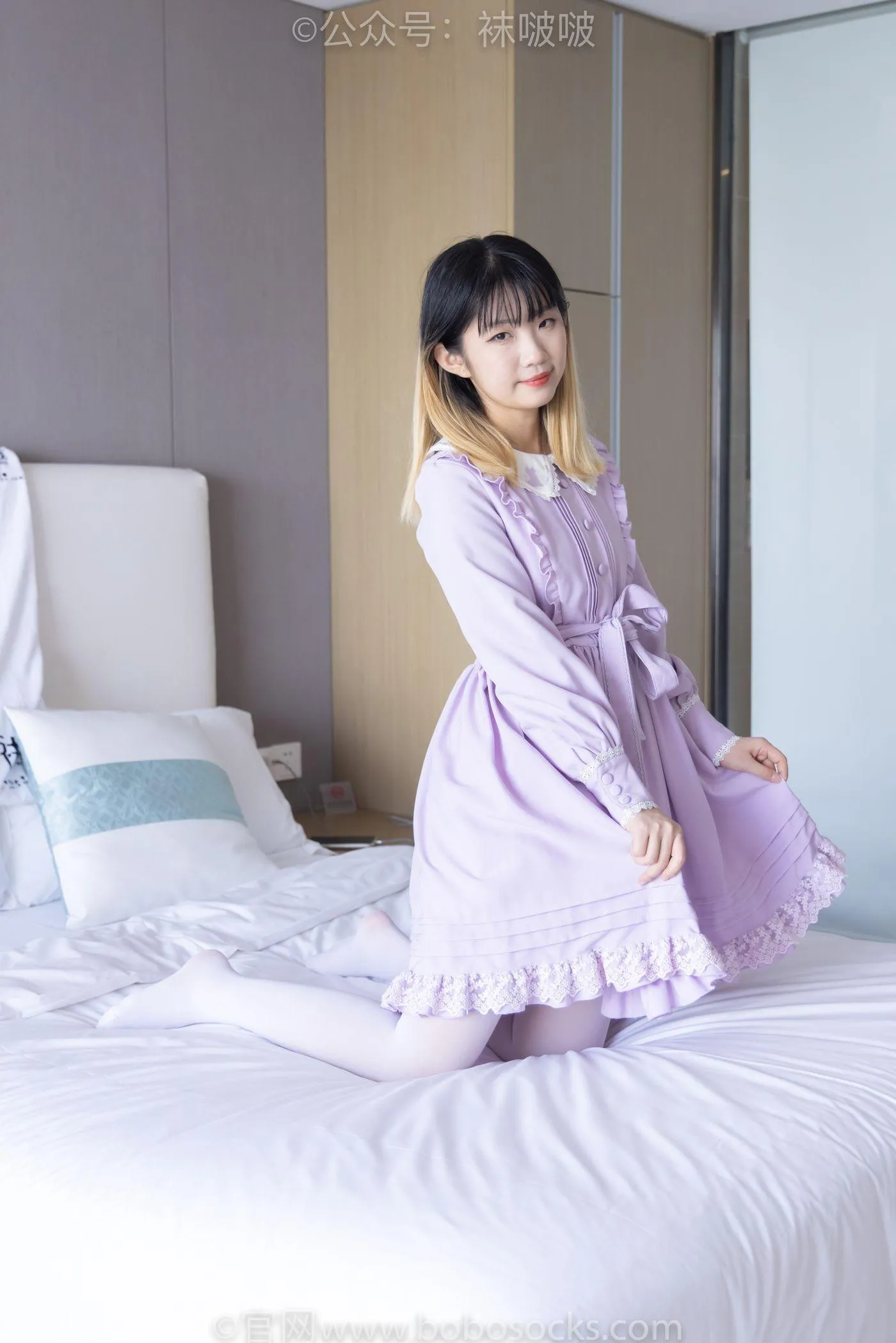 [BoBoSocks袜啵啵]NO.079 砂糖-皮鞋、厚白丝（花絮版） [140P]插图9